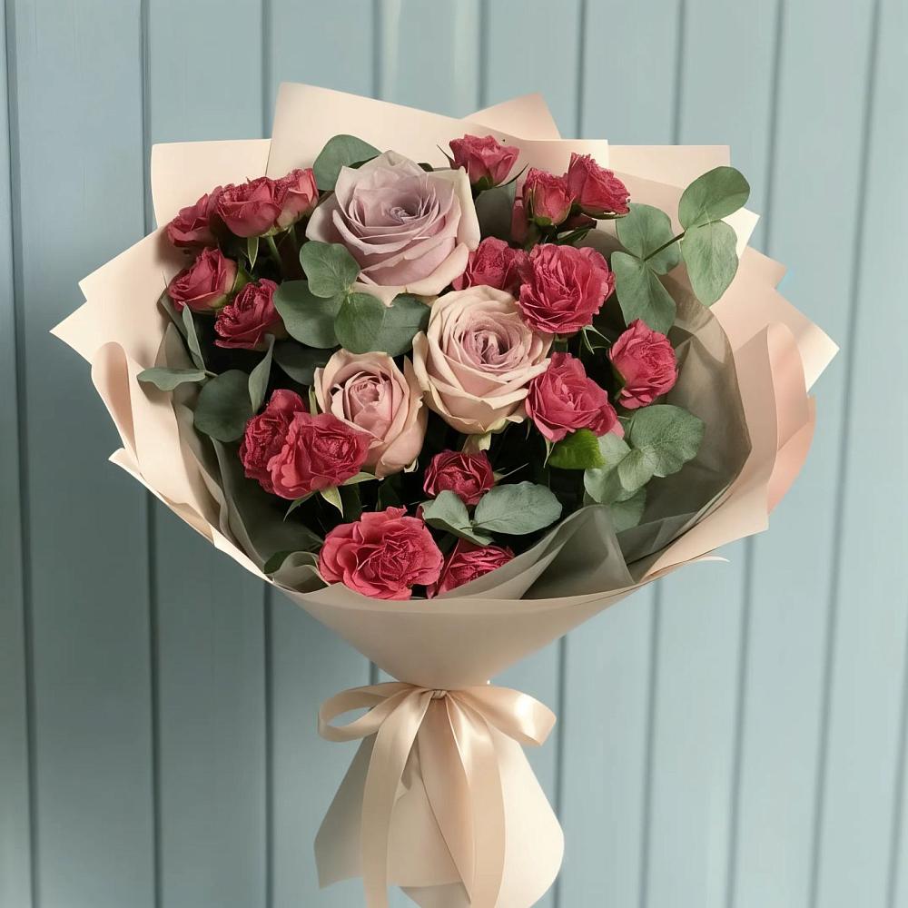 Букет цветов из: Гвоздики и Розы в Лобва