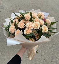 Букет Кремовые розы Латте в Лобва