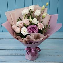 Букет цветов из:  Розы и Лизиантусы в Лобва