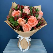 Букет цветов из:  Розы и Альстромерии в Лобва