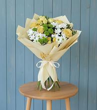 Букет цветов из:  Хризантемы и Розы в Лобва