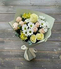 Букет цветов из:  Альстромерии, Розы и Хризантемы #REPLACE_PRED# Лобва