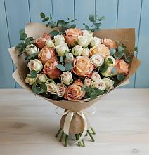 Букет цветов из:  Альстромерии и Розы в Лобва